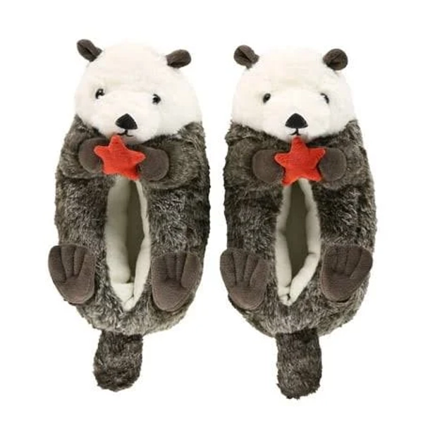 Lazy One Cute Cozy Otter Critter Slippers