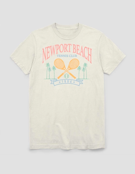 DESTINATION Newport Tennis Team Unisex Tee - NATURAL - S