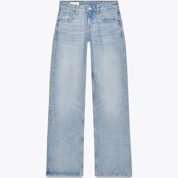 Zara Women's Trf Low-Rise Wide Leg Jeans