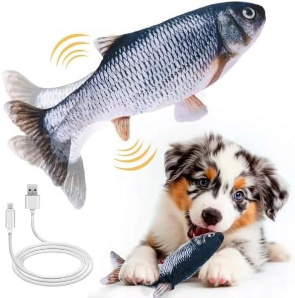 Interactive Dog Toys - Upgrade Flopping Fish Dog Toy to Keep Them Busy, Touch Activated Moving Dog Toys for Small / Medium / Large Puppy Enrichment, Rechargeable Pet Toys Plush, Squeaky Dog Toys Fish - Walmart.com