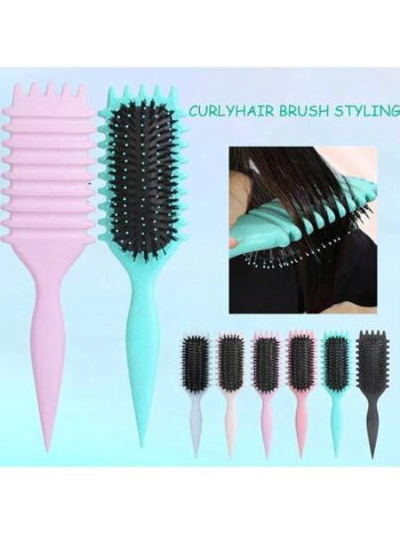 1pc Hair Brush, Boar Bristle Curling Brush For Styling, Newest 2025 Design Hair Brush To Define And Shape Curls, Ideal For Women To Style Curly Hair