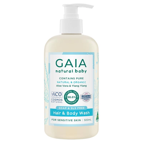 Gaia Natural Baby Hair &amp; Body Wash 500ml
