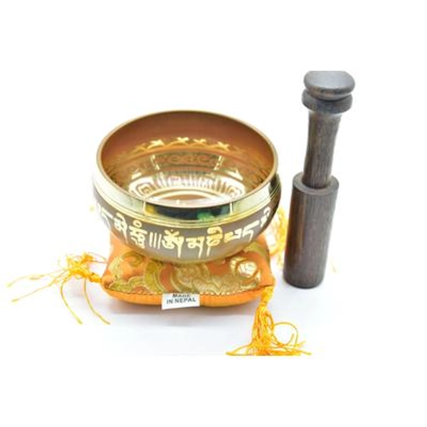 "Handmade Tibetan Singing Bowl: 4\" Chakra Healing Bowl with Mallet"