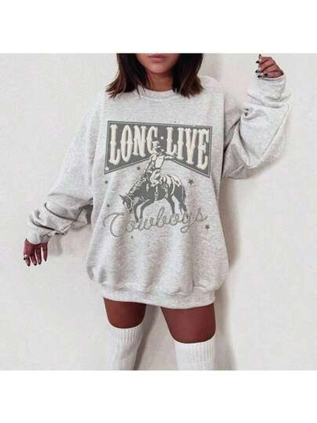 Oversized Western Aesthetic Sweatshirt, Long Live Cowboy, Cowboy Killer, Vintage Western Sweatshirt, Vintage Cowboy Crewneck, Cowgirl ShirtNew Unisex Sweatshirt