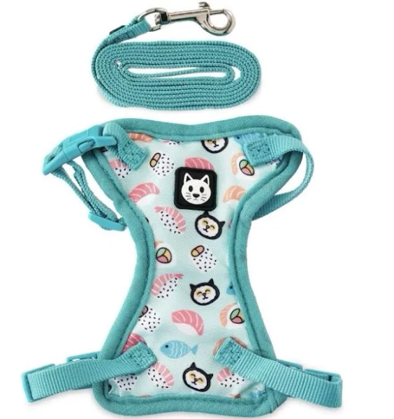 Vibrant Life Sushi Cat Harness and Leash Set