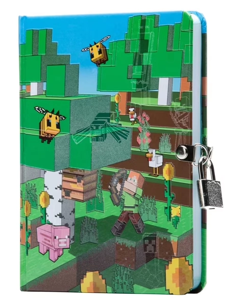 Minecraft: Mobs Glow-In-The-Dark Lock & Key Diary, (Hardcover) - Walmart.com