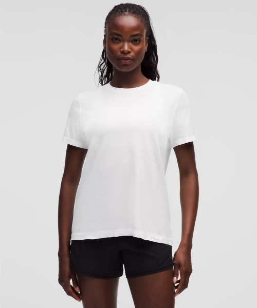 Swiftly Relaxed Short-Sleeve Shirt Hip Length *Updated Fit - White/White - 14