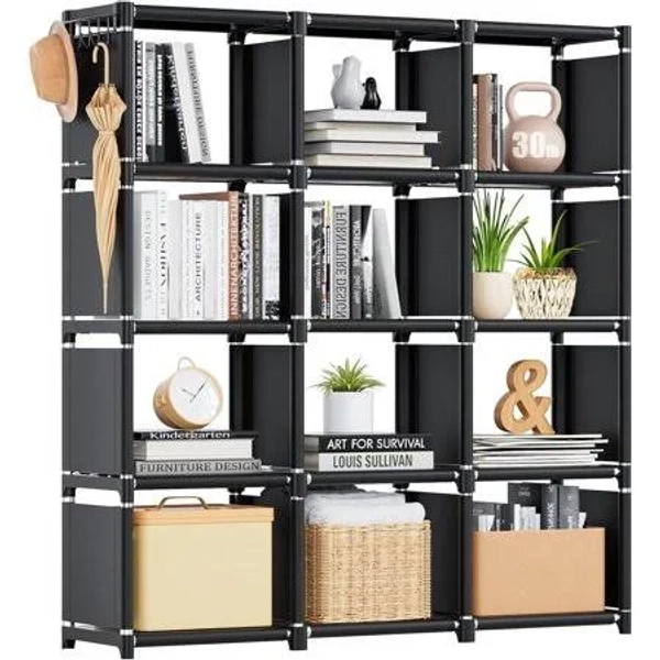 Rebrilliant 12 Cube Storage Organizer Book Shelf