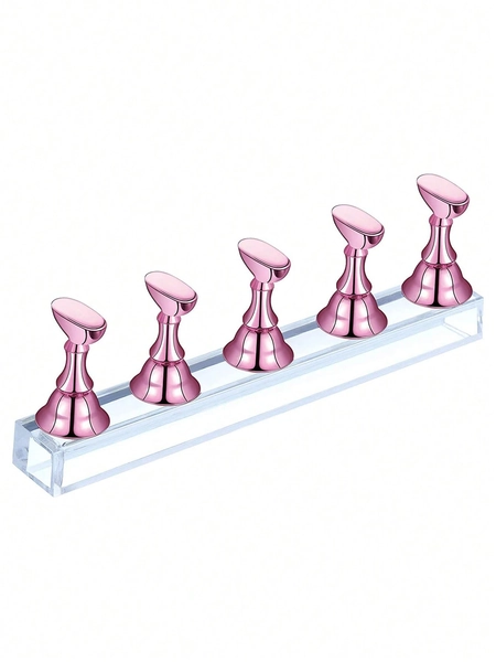 XIYANG TRADE Nail Stand For Press On Nails Display, Magnetic Fake Nails Holder For Painting Nails Practices, Beginner Acrylic Nail Art Kit Accessories, Nail Salon Equipment And Decor,Nail Supplies,Nail Tools,Nail Art Tools,Back To School,Nails,Nail Tools For Press On Nails