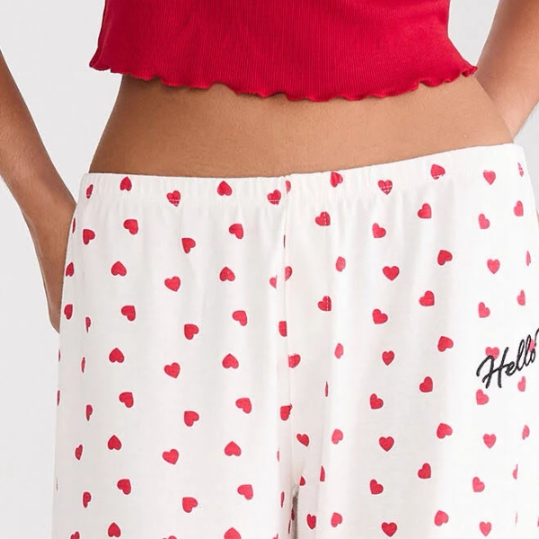 Aeropostale Women's Hello Kitty Hearts Cotton Sleep Pants