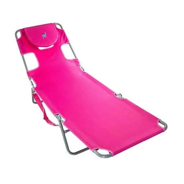 Ostrich Chaise Lounge Facedown Beach Camping Pool Tanning Chair