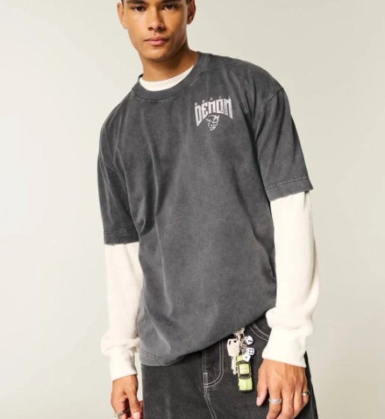 Men's Boxy Heavyweight Dodge Charger Graphic Tee