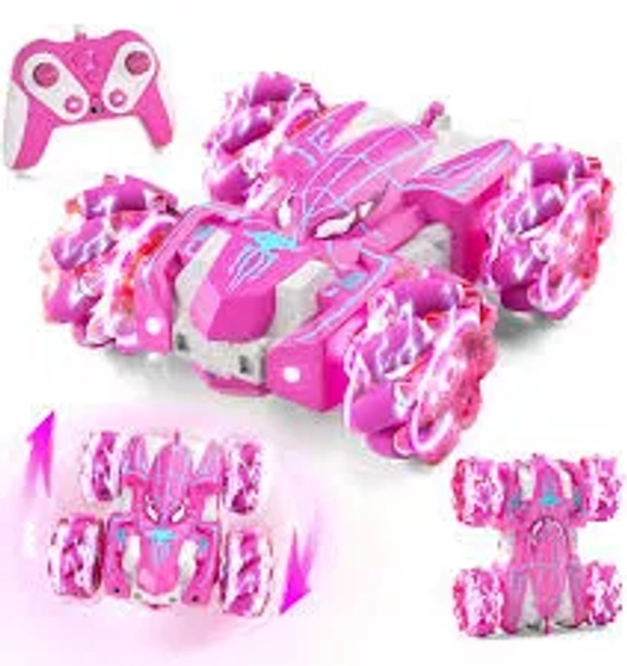 RC Cars Toys for 3 4 5 6 7 8 9 10 Year Old Girl Boys, Remote Control Car, 2.4Ghz Fast Stunt, Double Sided Race Car for Girls Kid Age 8-12 Outdoor Toys
