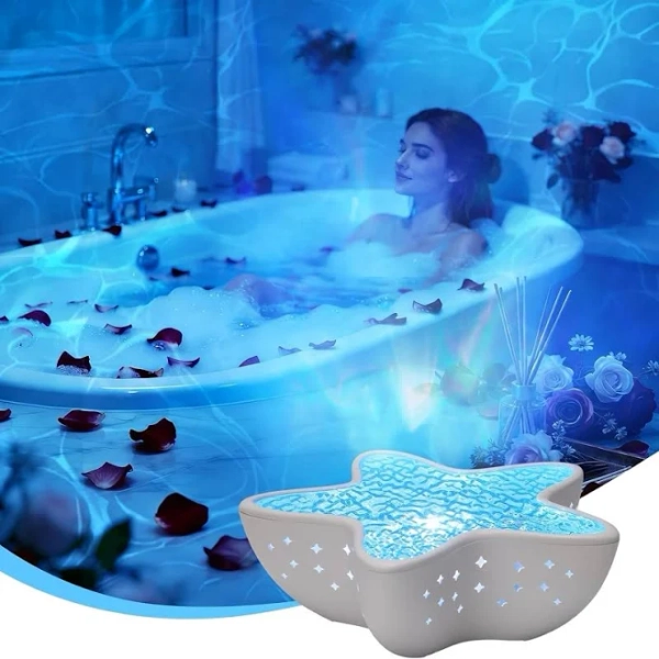 RGB LED Projector Night Light for Ocean Wave Ambiance, Lava lamp, Beachy room decor, Beach decor, Ocean room decor, Beach theme decor, Mermaid decor