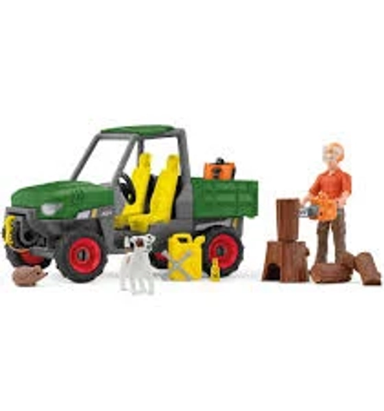 Schleich Farm World Truck And Forest Work 42659