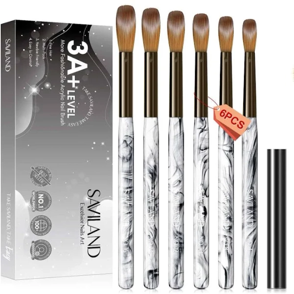 Saviland Kolinsky Acrylic Nail Brush Set