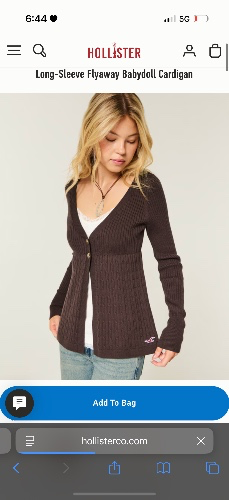 Long-Sleeve Flyaway Babydoll Cardigan