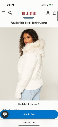 Faux Fur Trim Puffer Bomber Jacket