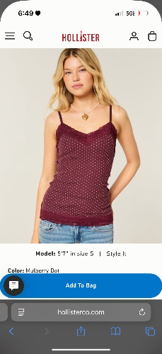 Lace Trim Cami