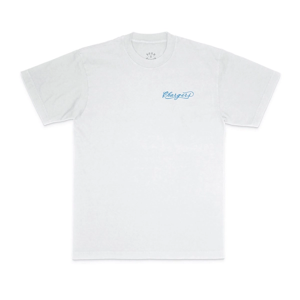 Unisex Los Angeles Chargers  Born x Raised White Fine Line T-Shirt