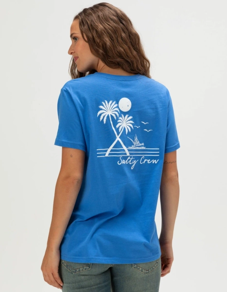 SALTY CREW Here And Now Womens Tee - BLUE