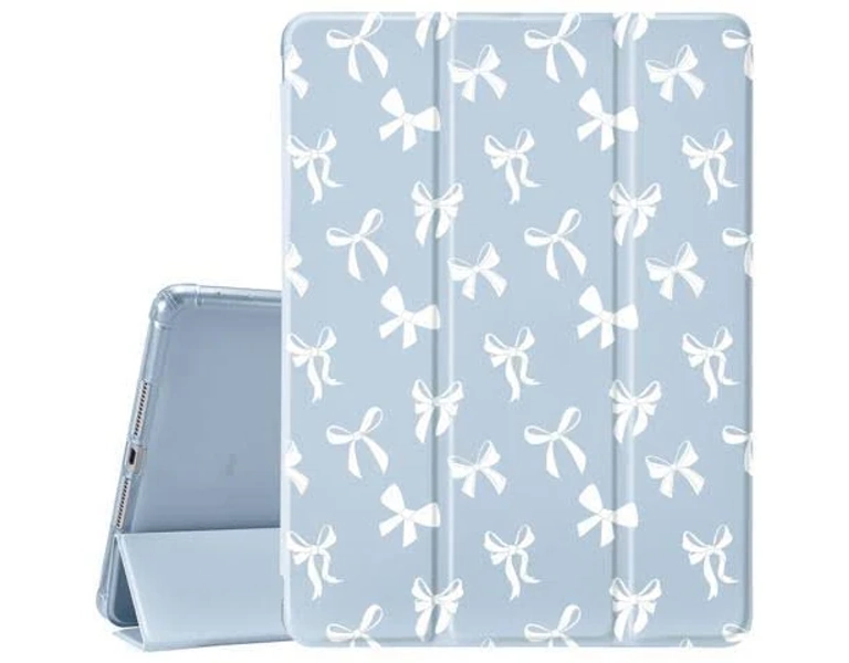 MAYCARICute Bow Girls Case for 10.9 Inch Ipad 10Th Gen Kawaii Bowknot Lovely Cover for Ipad (2022) Aesthetic Bows Case Shockproof Auto Sleep/Wake Cove