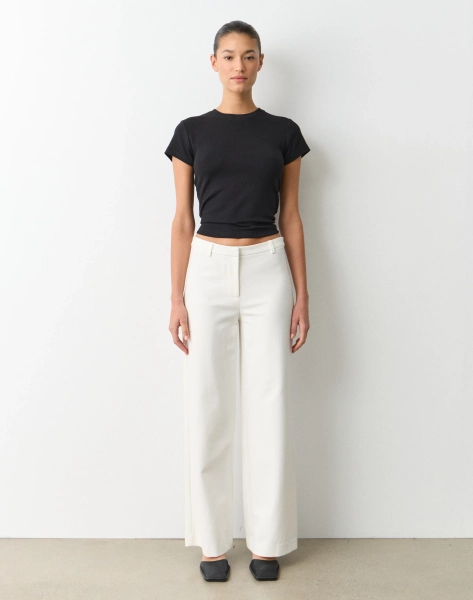 Mid Rise Tailored Ponte Pant