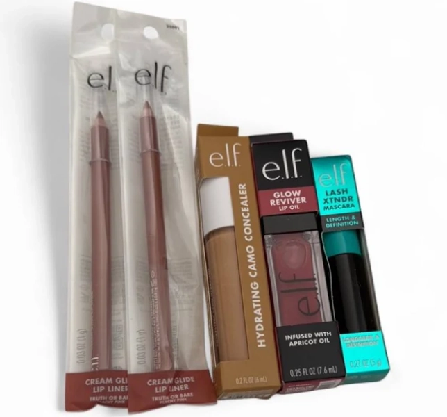 Elf Makeup | E.L.F. Makeup Set With Lip Liners, Concealer, Lip Oil And Mascara | Color: Brown/Pink | Size: Os | Shopdrex's Closet