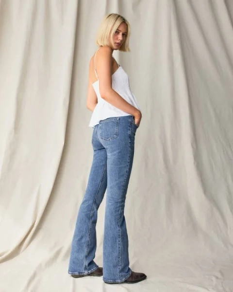 Abercrombie & Fitch Women's Mid Rise Bootcut Jeans