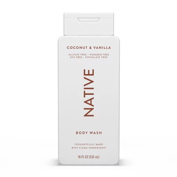 Native Sulfate Free Body Wash - Coconut & Vanilla - 18 fl oz