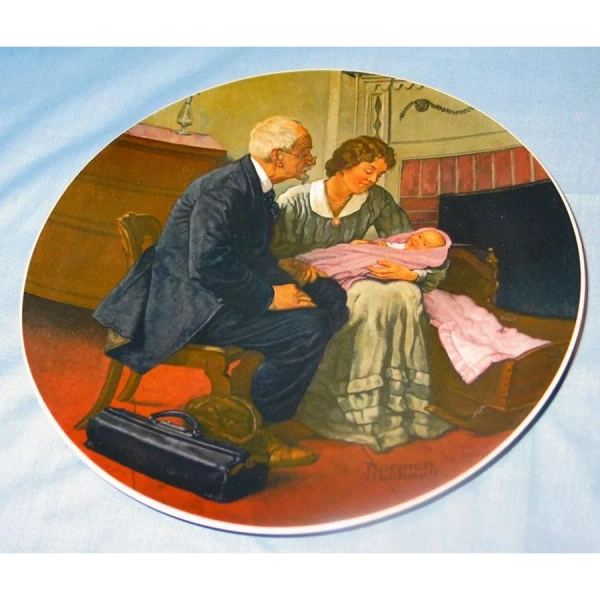 "Cradle of Love" Normal Rockwell 1980 First Edition Collector Plate