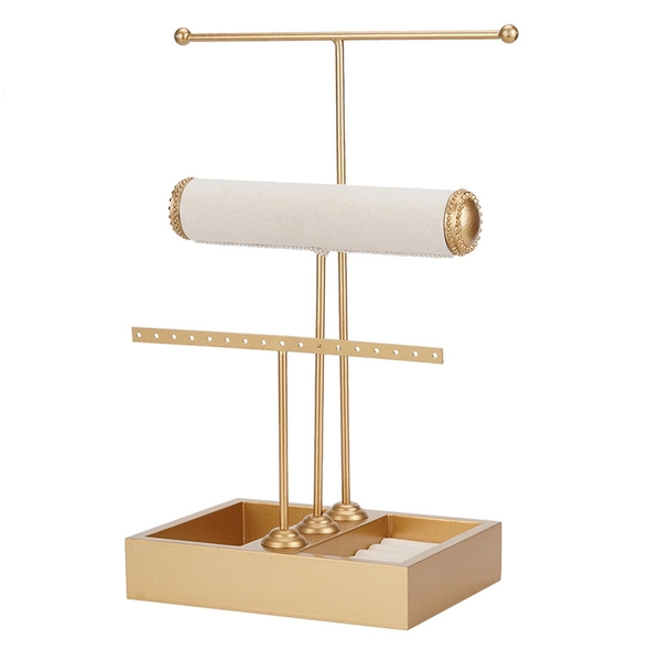 Sieradenstandaard - Juwelenhouder - Sieraden Organizer - Houder voor Horloges/Armbanden/Kettingen - Sieradenrek - Gold