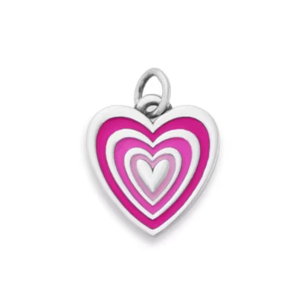 Enamel Radiant Heart Charm