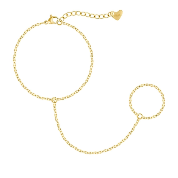 Bohomoon Chevron Hand Chain Bracelet | Sweatproof & Tarnish Free