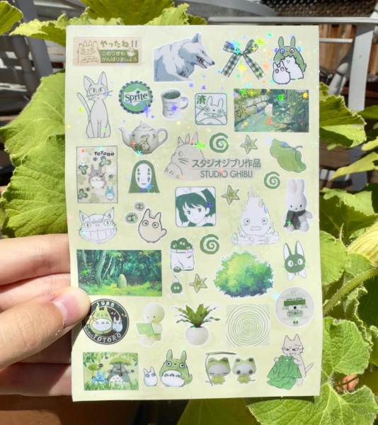 Sparkly Studio Ghibli inspired Sticker Sheet