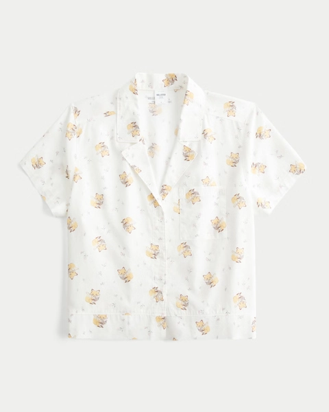 Short-Sleeve Oxford Cotton Shirt