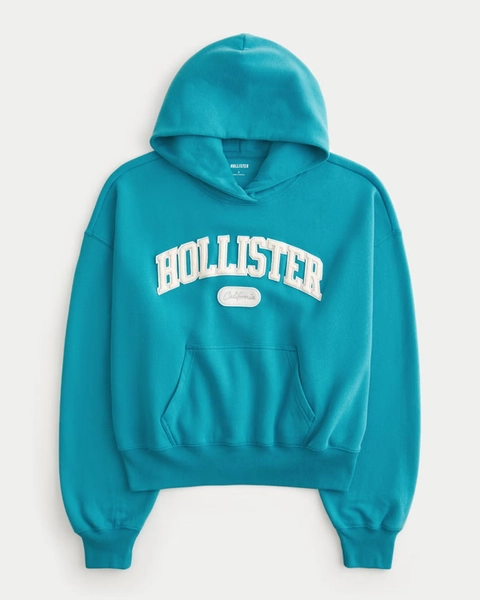 Hollister Feel Good Easy Logo Graphic Hoodie