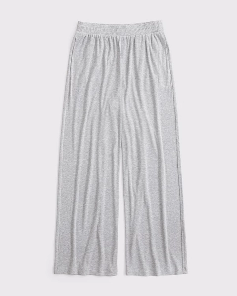 Lounge Ribbed Wide Leg Sweatpant