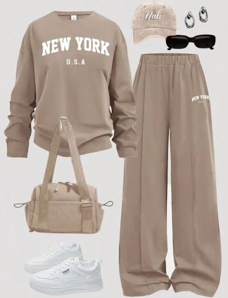 SHEIN Letter Graphic Two-Piece Set