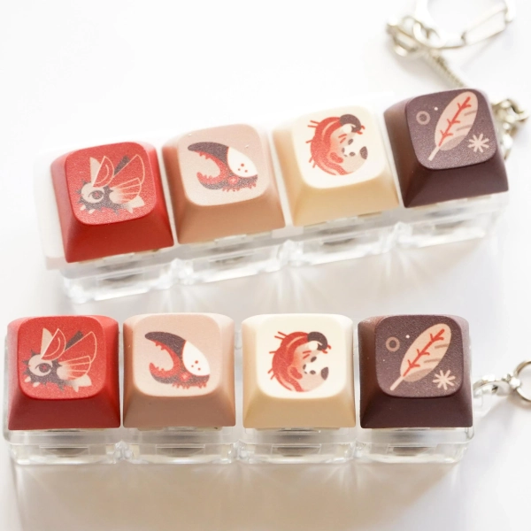 bugs fidget keycap keychains (with lights!)