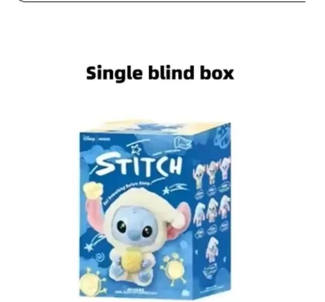 Stitch Eat Something Before Sleep Series Blind Box Plush Vinyl Toys Cute Doll Labu V3 Mystery Box