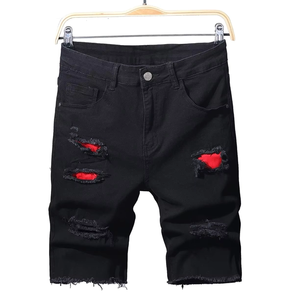 Summer Slim Stretch Men Short Jeans Fashionable Retro Patchwork Denim Shorts Streetwear Cotton Cargo Shorts Male - AliExpress 200000343