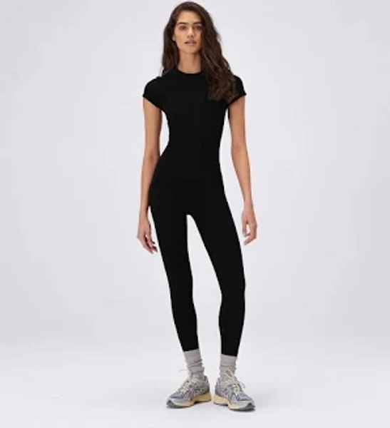 Adanola Women's Ultimate Short-Sleeved Stretch-Woven Unitard