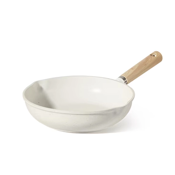 Carote Nonstick Frying Pan 8" Skillet With Induction, Egg Omelet Pan Non-Stick Chef's Pan Compatible for All Stoves, Bon Appetit, White Granite
