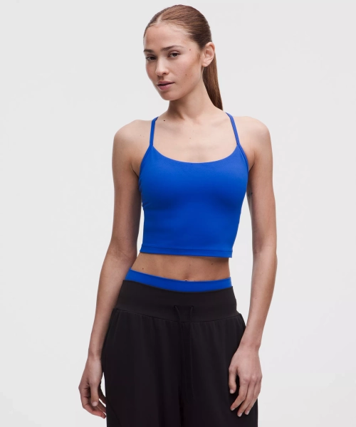 Flow Y Cropped Tank Top *Light Support, B/C Cup - Beach Ball Blue - XXS