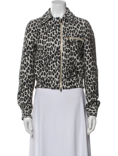 Wool Animal Print Denim Jacket