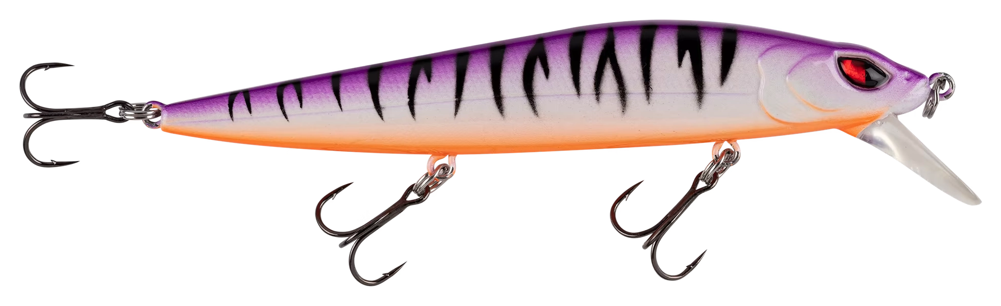 Bass Pro Shops XPS Mean Eye Walleye Series Medium-Depth Minnow - Purple Tiger