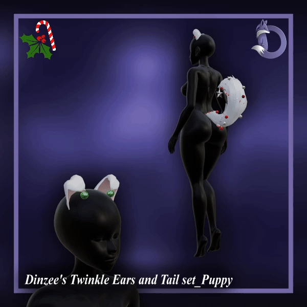 Dinzee's Twinkle Ears and Tail set - Puppy - Christmas 2025