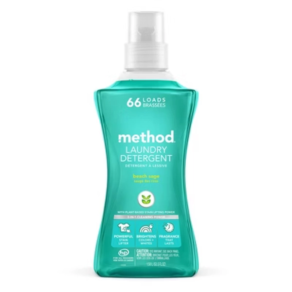 Method Beach Sage HE Concentrated Liquid Laundry Detergent 66 Loads - 53.5 fl oz