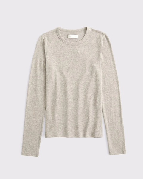 Long-Sleeve Cozy Lounge Knit Tee